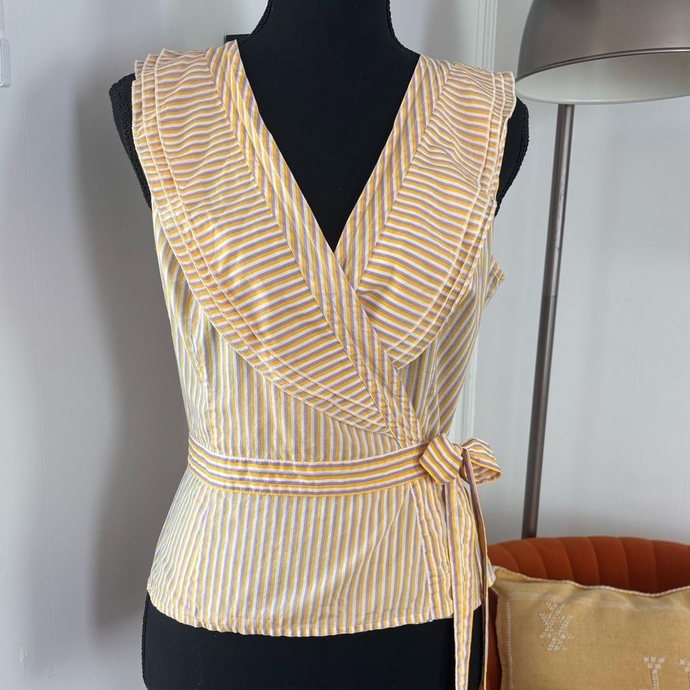 Oilily Sleeveless Cotton Wrap Tank Top XS